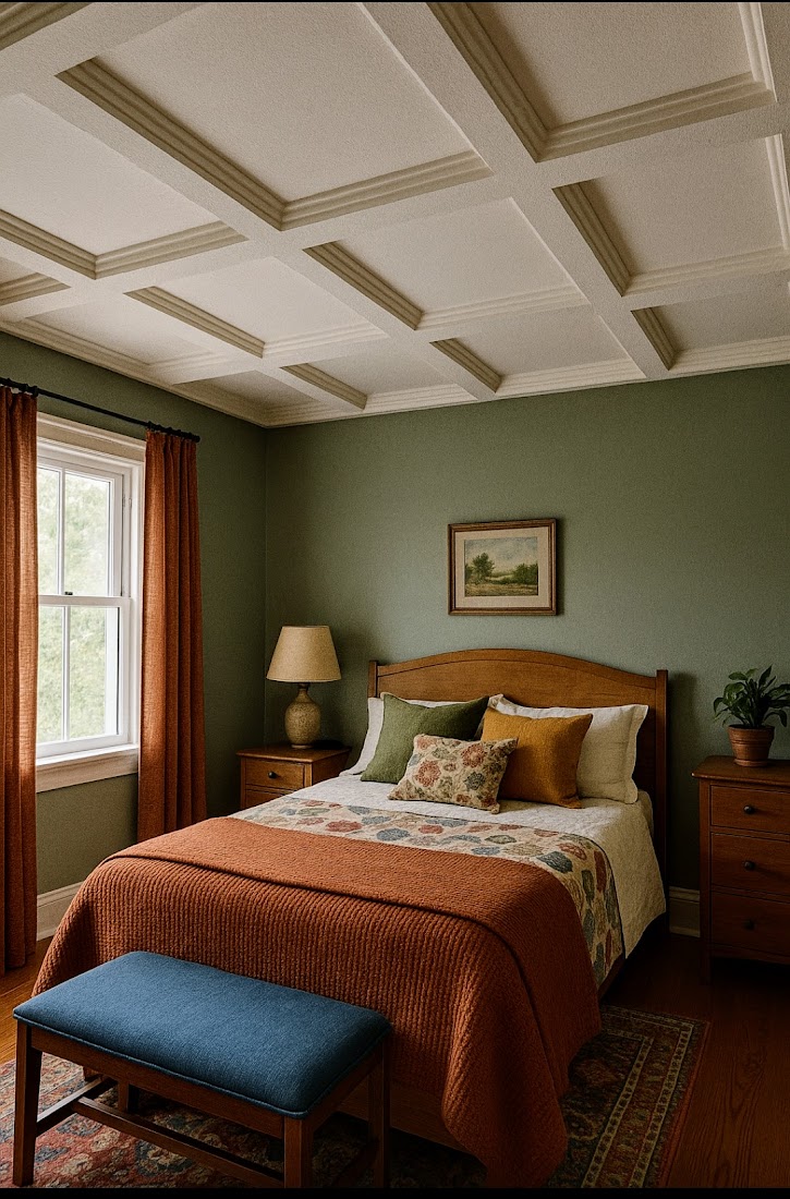 Coffered Ceiling in Master Bedroom