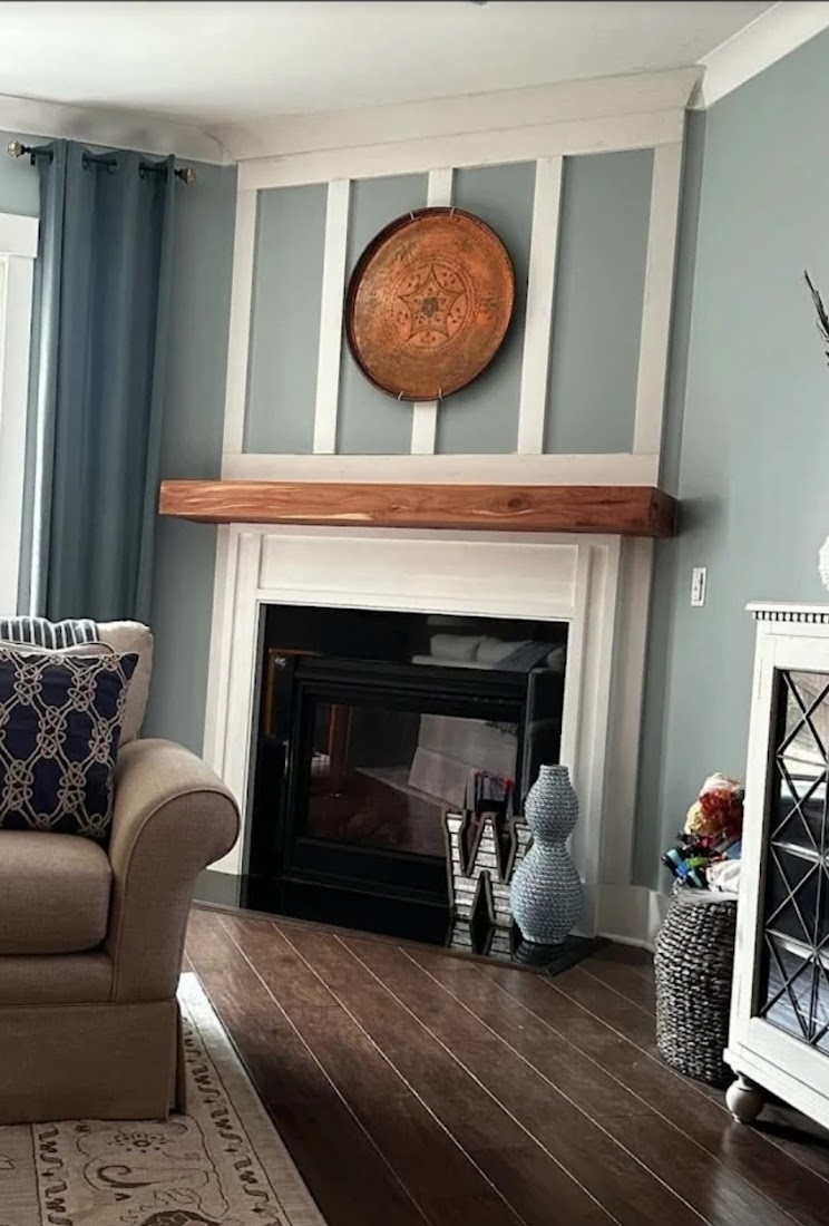 Fireplace Mantel with Board & Batten