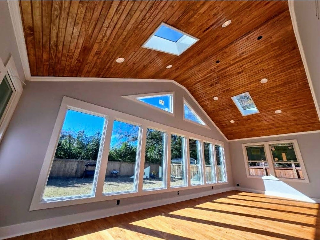 Tongue & Groove Ceiling with Skylights