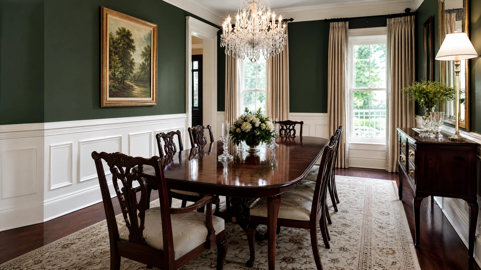 Baseboard integrated with wainscoting panels